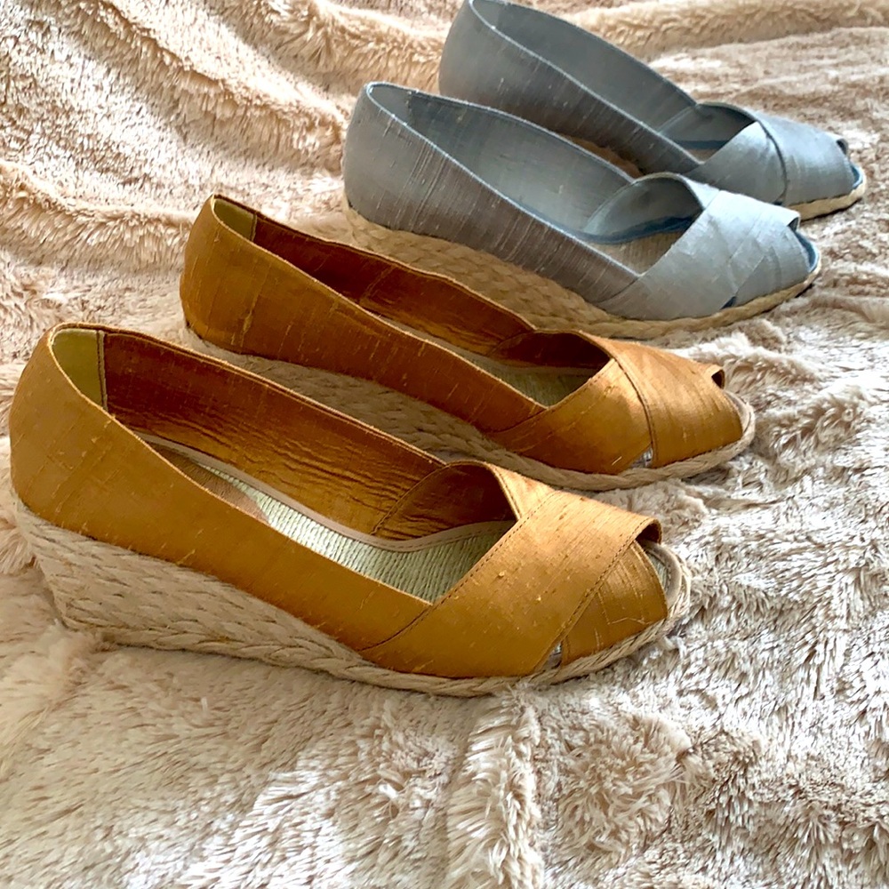 Ralph Lauren silk espadrilles. Size 8